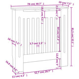 vidaXL Cache-radiateurs 2 pcs blanc MDF 172 cm