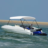 vidaXL Auvent bimini à 3 arceaux Bleu 183x140x137 cm