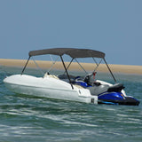 vidaXL Auvent bimini à 3 arceaux Bleu 183x140x137 cm