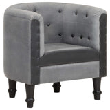 vidaXL Chaise cabriolet Noir Cuir véritable et bois de manguier massif (plusieurs options disponibles)