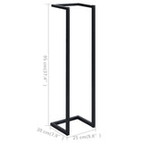 vidaXL Porte-serviette Noir 25x20x95 cm Fer