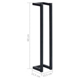 vidaXL Porte-serviette Noir 25x20x95 cm Fer