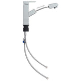 vidaXL Robinet de lavabo rétractable de bain Argenté 157x172 mm