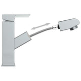 vidaXL Robinet de lavabo rétractable de bain Argenté 157x172 mm