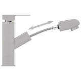 vidaXL Robinet de lavabo rétractable de bain Argenté 157x172 mm