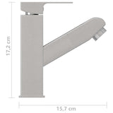 vidaXL Robinet de lavabo rétractable de bain Argenté 157x172 mm