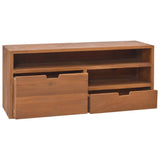 vidaXL Meuble TV 110x30x40 cm Bois de teck massif