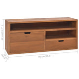 vidaXL Meuble TV 110x30x40 cm Bois de teck massif