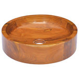 vidaXL Lavabo Bois de teck massif Φ40x10 cm