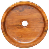 vidaXL Lavabo Bois de teck massif Φ40x10 cm