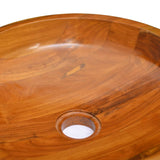 vidaXL Lavabo Bois de teck massif Φ40x10 cm
