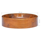 vidaXL Lavabo Bois de teck massif Φ40x10 cm