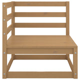 vidaXL Salon de jardin 3 pcs marron miel bois de pin massif