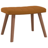 vidaXL Chaise à bascule avec repose-pied Marron Velours