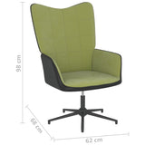 vidaXL Chaise de relaxation avec tabouret Blanc crème Velours et PVC