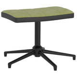 vidaXL Chaise de relaxation avec tabouret Blanc crème Velours et PVC