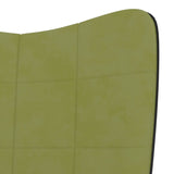vidaXL Chaise de relaxation avec tabouret Blanc crème Velours et PVC