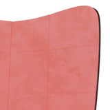 vidaXL Chaise de relaxation avec tabouret Blanc crème Velours et PVC