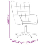 vidaXL Chaise de relaxation avec tabouret Blanc crème Velours et PVC