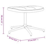 vidaXL Chaise de relaxation avec tabouret Blanc crème Velours et PVC