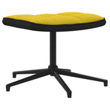 vidaXL Chaise de relaxation avec tabouret Blanc crème Velours et PVC