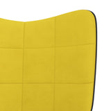 vidaXL Chaise de relaxation avec tabouret Blanc crème Velours et PVC