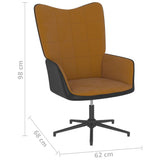 vidaXL Chaise de relaxation avec tabouret Blanc crème Velours et PVC