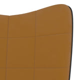 vidaXL Chaise de relaxation avec tabouret Blanc crème Velours et PVC