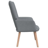 vidaXL Chaise de relaxation avec tabouret Vert Tissu