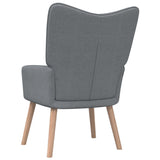 vidaXL Chaise de relaxation avec tabouret Vert Tissu