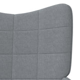 vidaXL Chaise de relaxation avec tabouret Vert Tissu