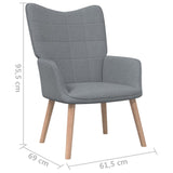 vidaXL Chaise de relaxation avec tabouret Vert Tissu