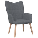 vidaXL Chaise de relaxation avec tabouret Vert Tissu