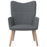 vidaXL Chaise de relaxation avec tabouret Vert Tissu