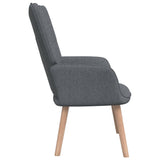 vidaXL Chaise de relaxation avec tabouret Vert Tissu