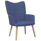 vidaXL Chaise de relaxation avec tabouret Vert Tissu