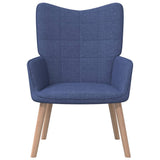 vidaXL Chaise de relaxation avec tabouret Vert Tissu