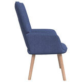vidaXL Chaise de relaxation avec tabouret Vert Tissu
