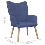 vidaXL Chaise de relaxation avec tabouret Vert Tissu