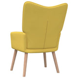 vidaXL Chaise de relaxation avec tabouret Vert Tissu