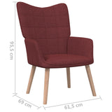 vidaXL Chaise de relaxation avec tabouret Vert Tissu