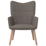 vidaXL Chaise de relaxation avec tabouret Vert Tissu