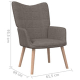 vidaXL Chaise de relaxation avec tabouret Vert Tissu