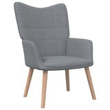 vidaXL Chaise de relaxation avec tabouret Vert Tissu