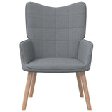 vidaXL Chaise de relaxation avec tabouret Vert Tissu