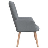 vidaXL Chaise de relaxation avec tabouret Vert Tissu