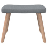 vidaXL Chaise de relaxation avec tabouret Vert Tissu