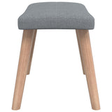 vidaXL Chaise de relaxation avec tabouret Vert Tissu
