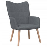 vidaXL Chaise de relaxation avec tabouret Vert Tissu