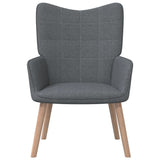 vidaXL Chaise de relaxation avec tabouret Vert Tissu